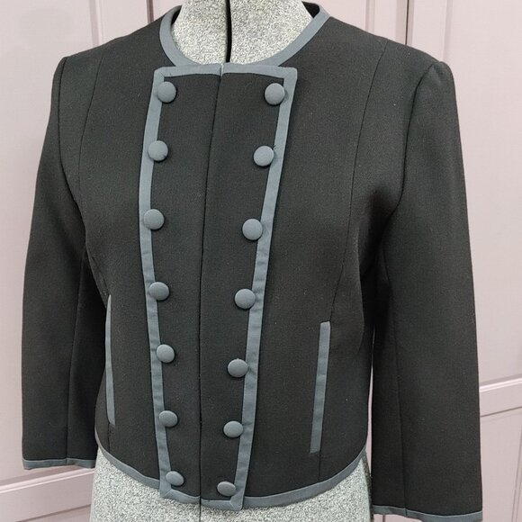 Excellent Vintage Military inspired Jacket, Size 12 Medium, Black and Grey - Picture 2 of 8